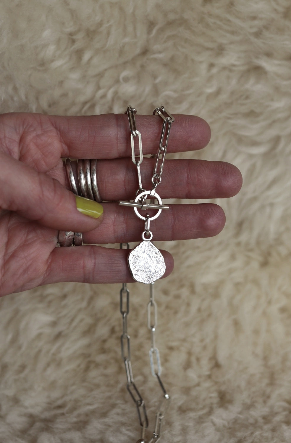 Silver Medallion Necklace #10
