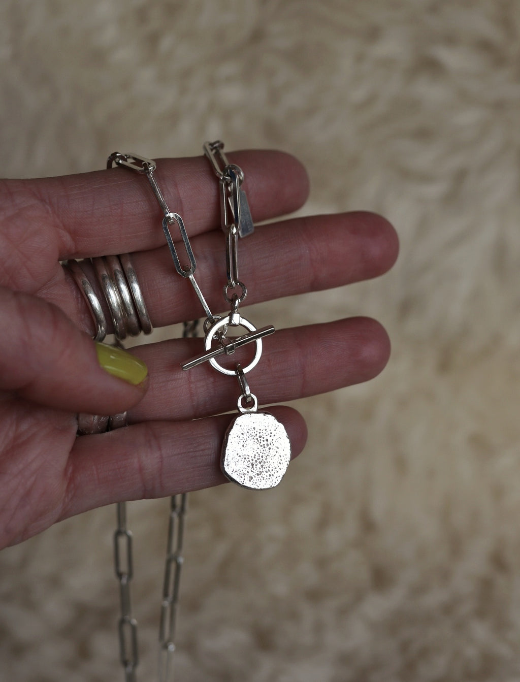 Silver Medallion Necklace #9