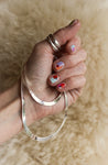 Rhodium Plated Herringbone Chain- 18"
