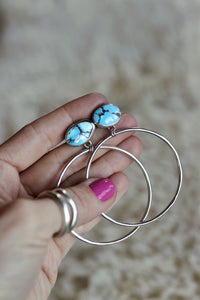 Turquoise Hoops #90