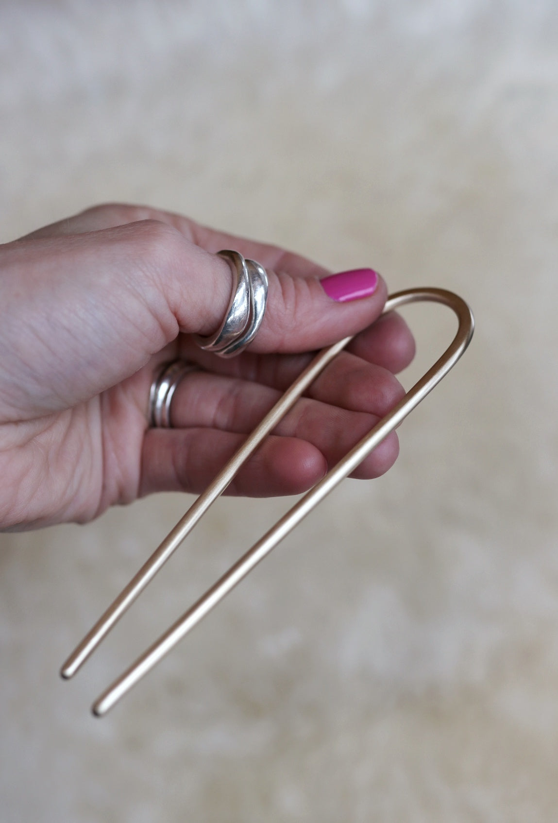 French Hair Pin- Brass