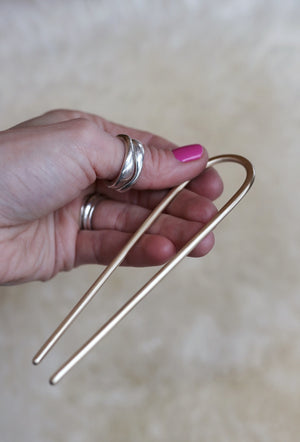 French Hair Pin- Brass