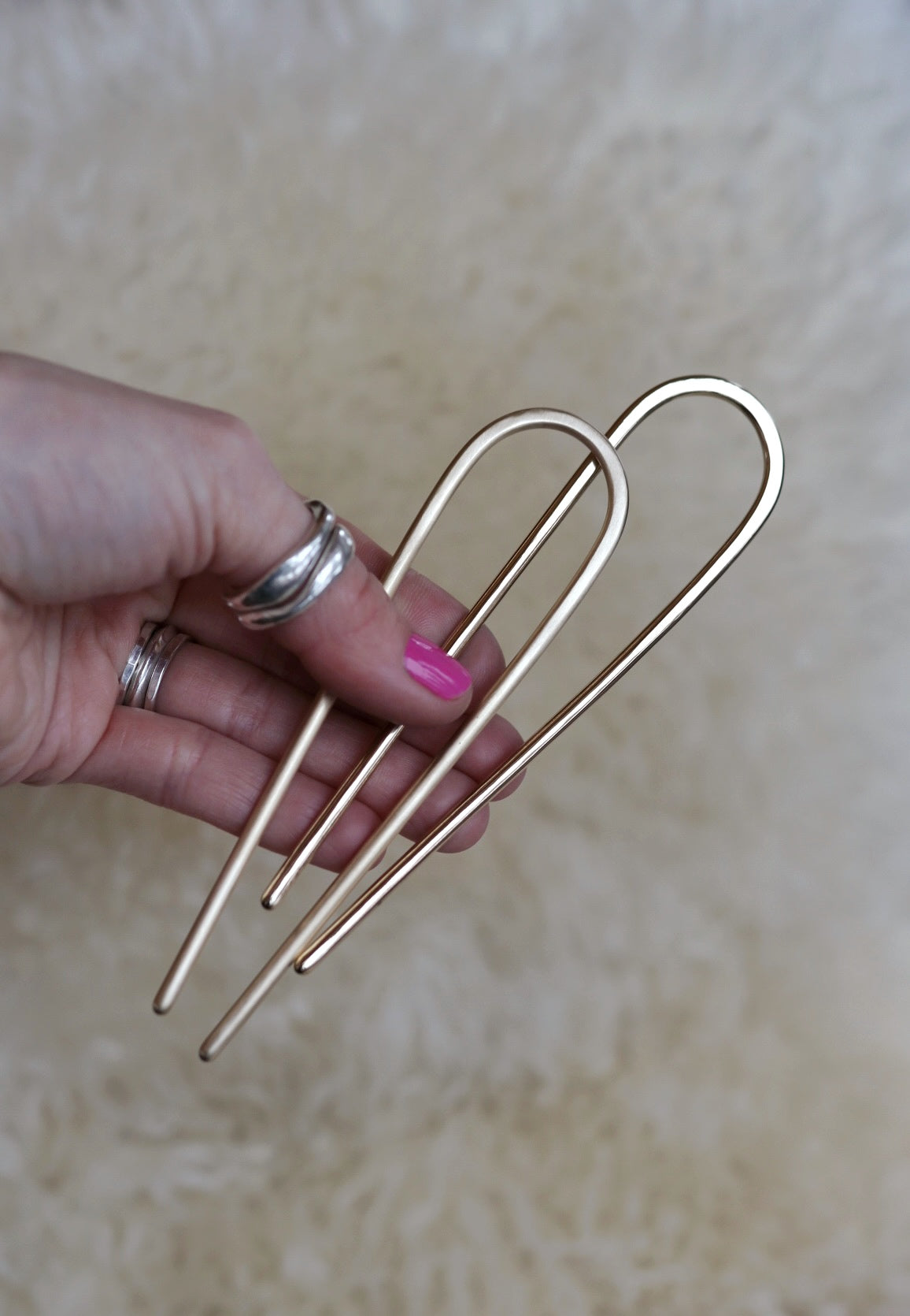 French Hair Pin- Brass