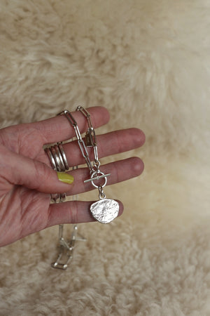 Silver Medallion Necklace #14