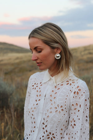 Shield Stud Earrings