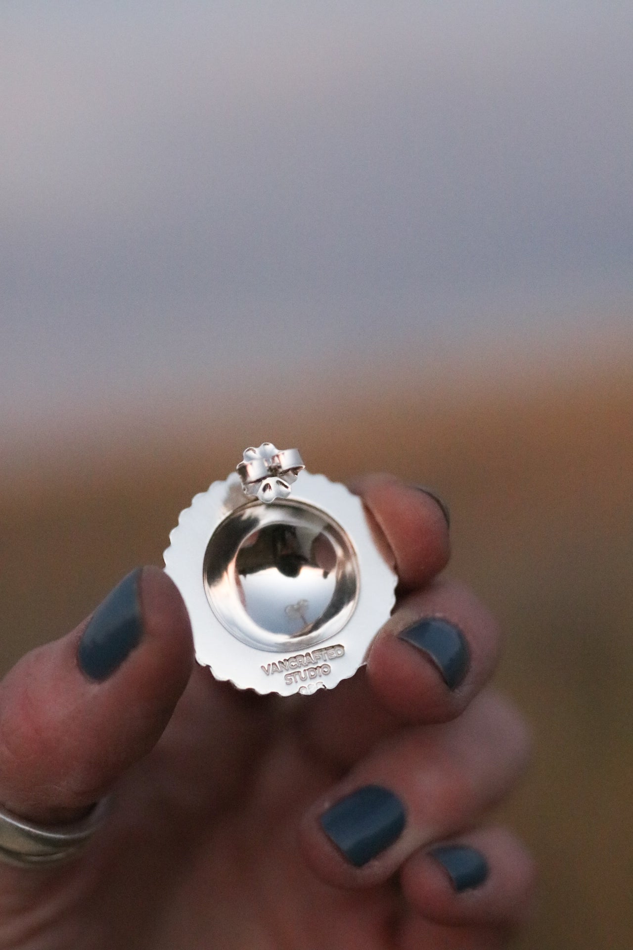 Shield Stud Earrings