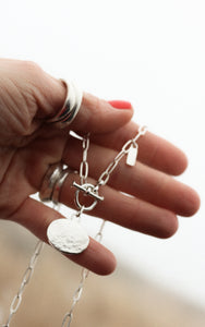 Silver Medallion Necklace #19