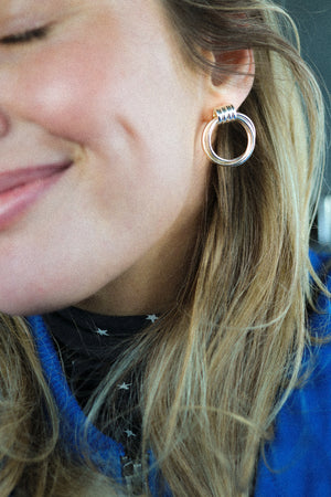 Mixed Metal Serenity Hoops #2