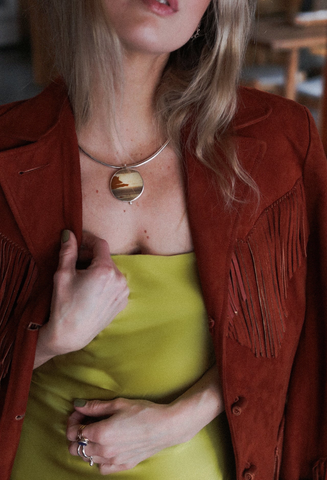 Reversible Landscape Jasper Collar