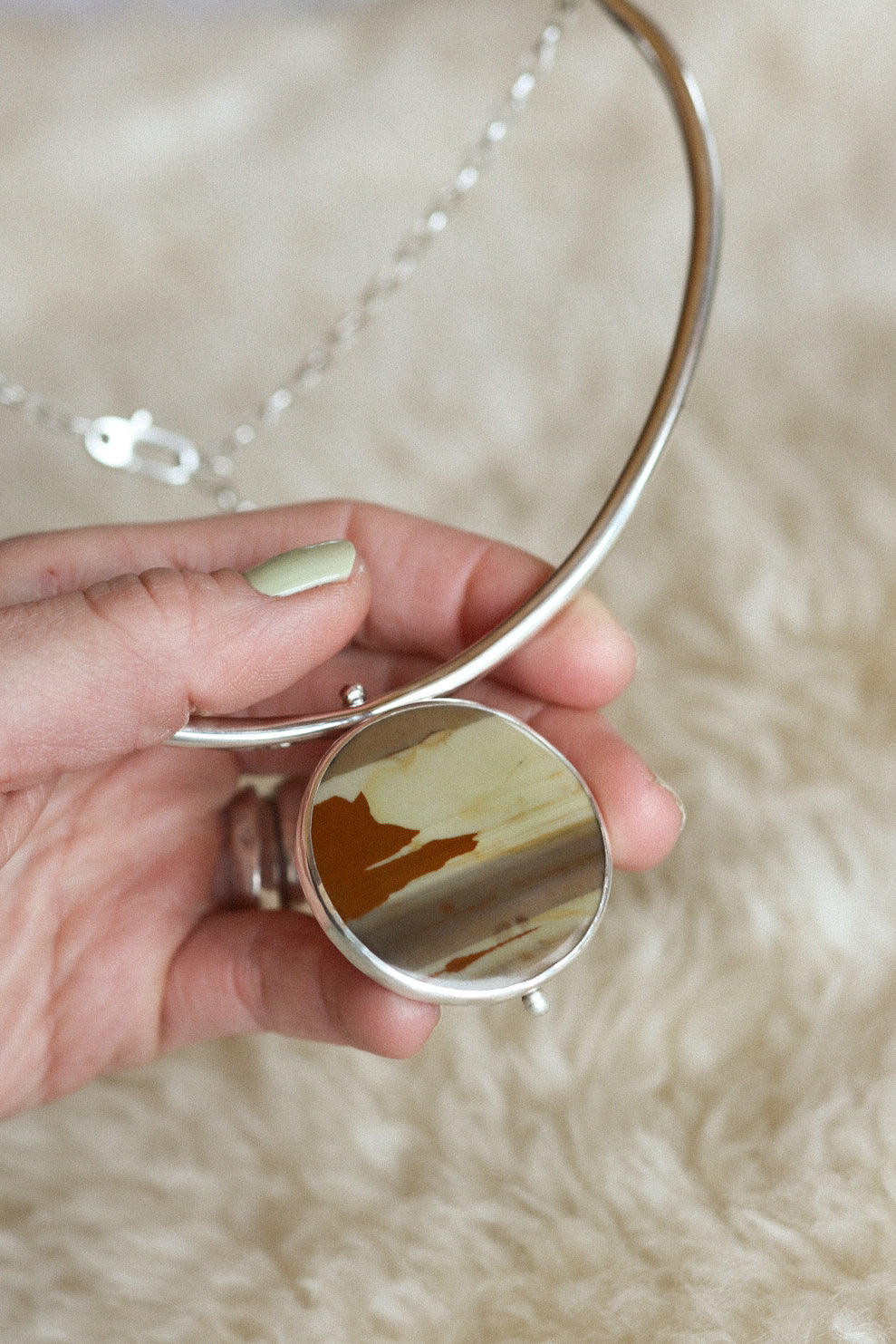 Reversible Landscape Jasper Collar