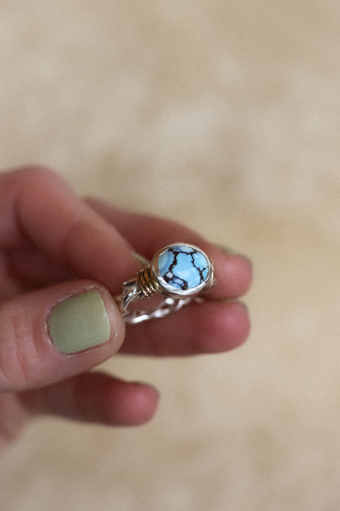 Mixed Metal Braided Ring #2- Size 5.75