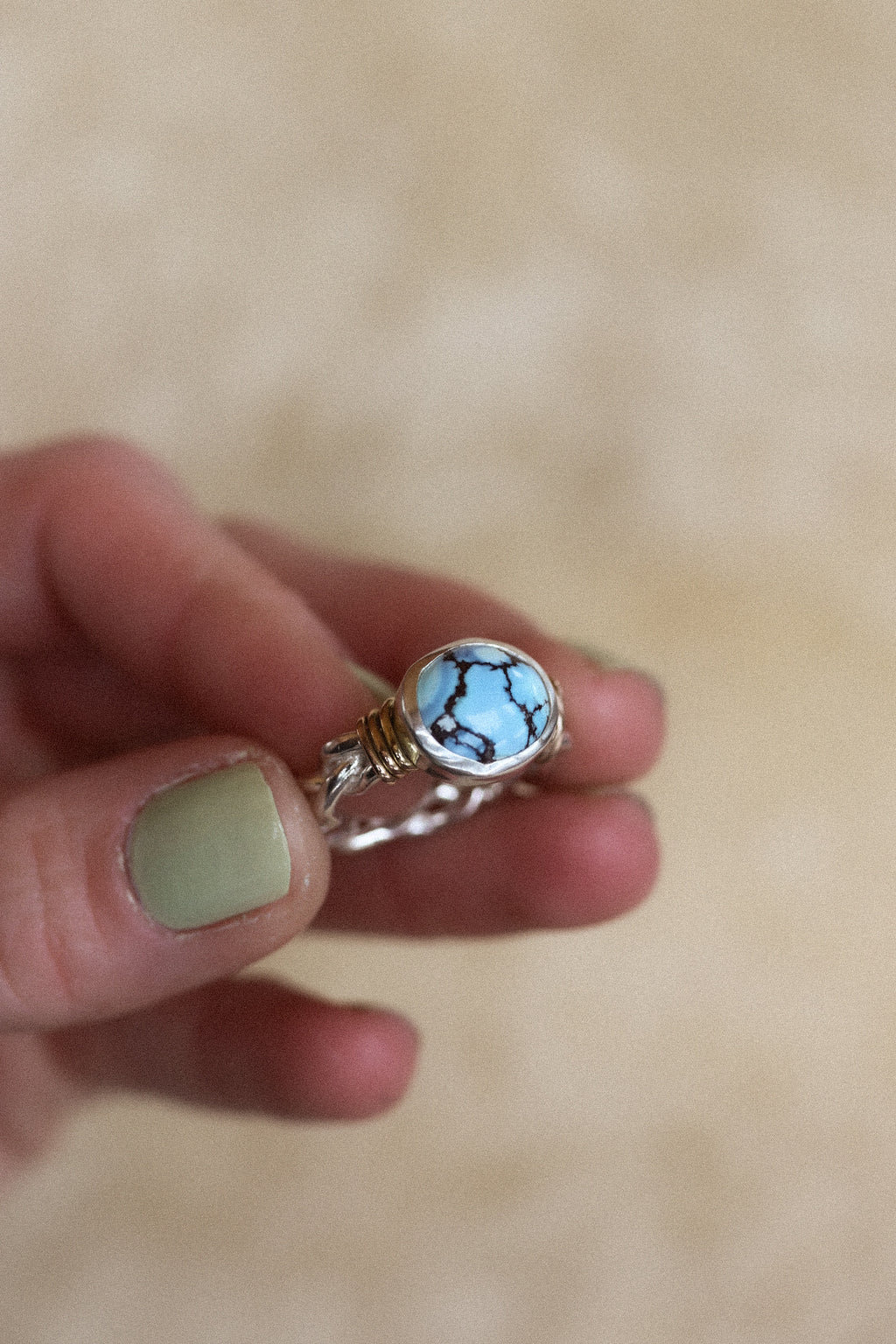 Mixed Metal Braided Ring #2- Size 5.75