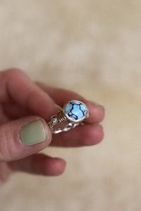 Mixed Metal Braided Ring #2- Size 5.75