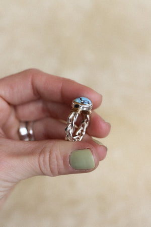 Mixed Metal Braided Ring #2- Size 5.75