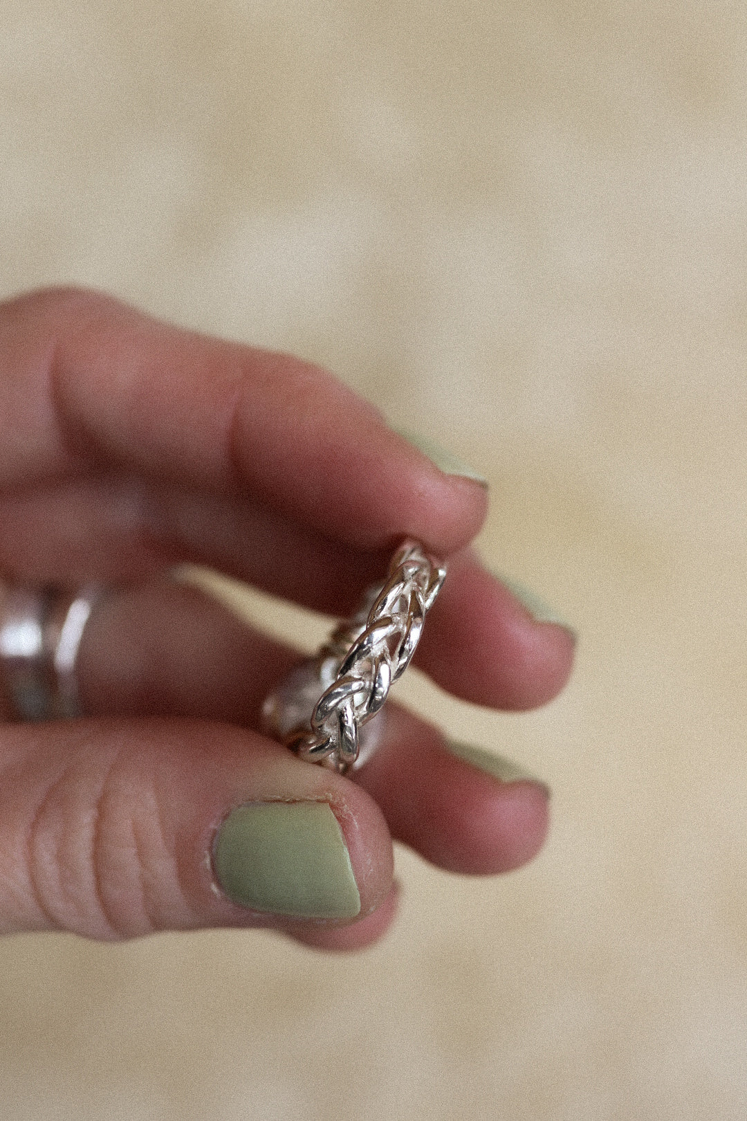 Mixed Metal Braided Ring #2- Size 5.75