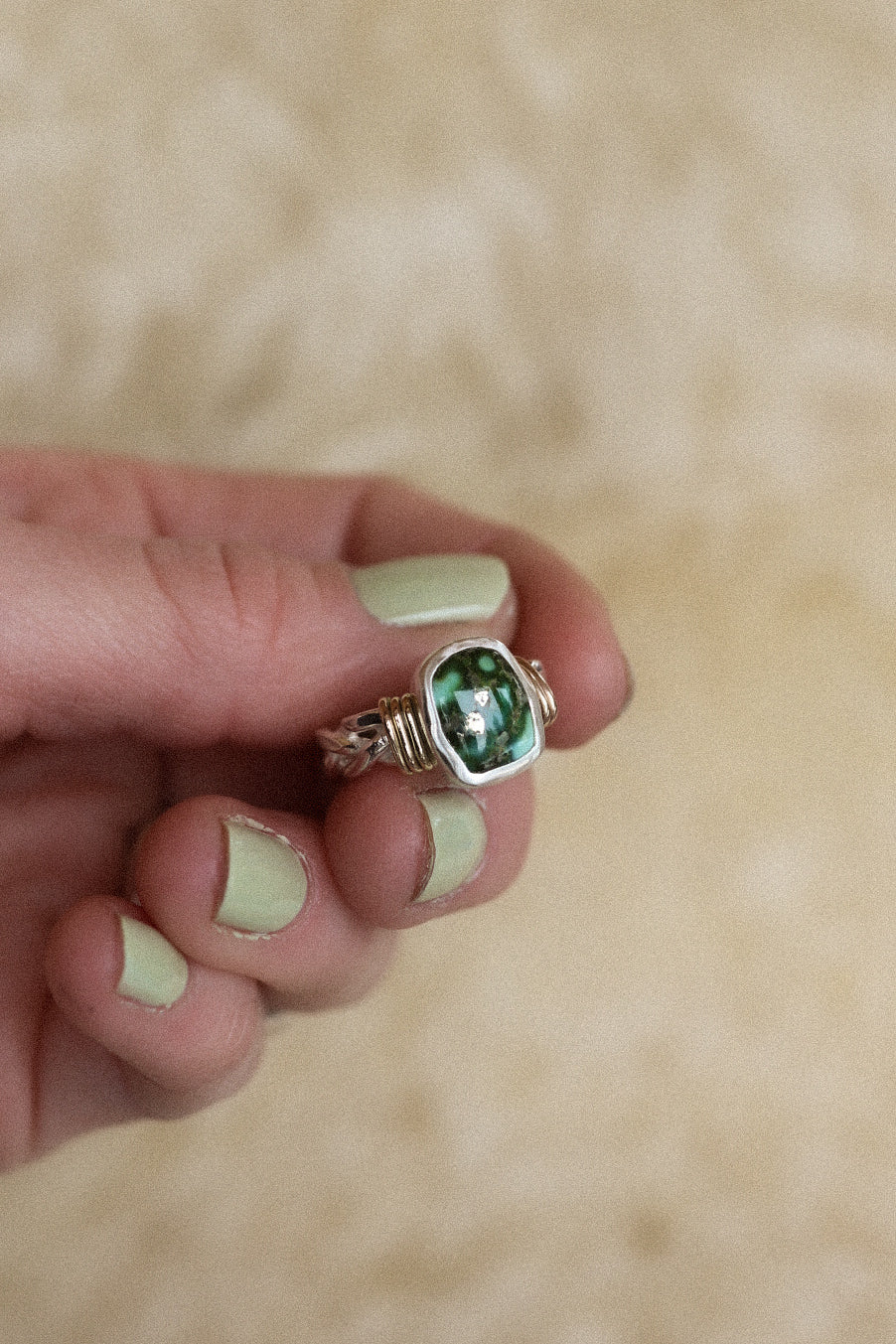 Mixed Metal Braided Ring #1- Size 4.5