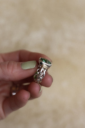 Mixed Metal Braided Ring #1- Size 4.5