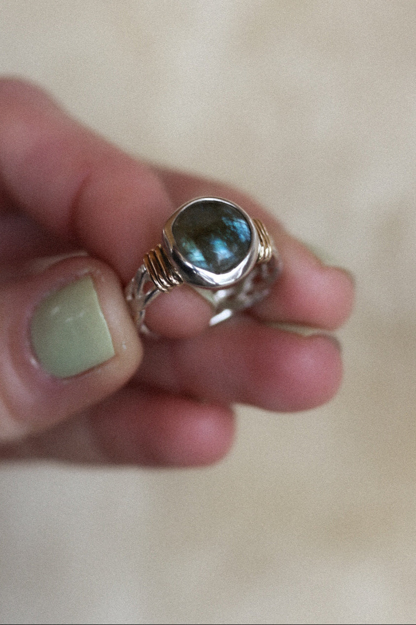 Mixed Metal Braided Ring #4 - Size 6.5