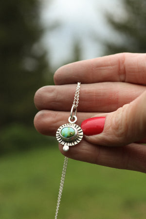 Turquoise Dot Necklace #1