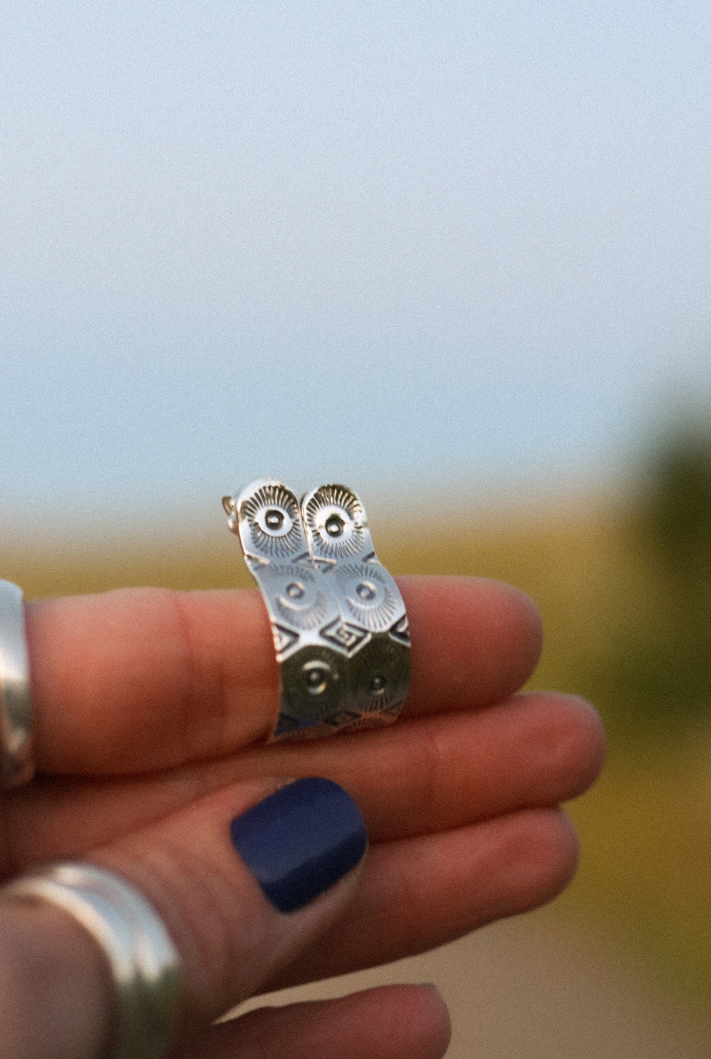 Stamped Huggie Hoops- Made to Order