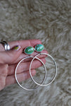 Turquoise Hoops #81