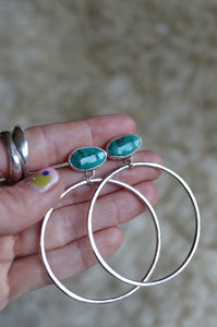 Turquoise Hoops #77