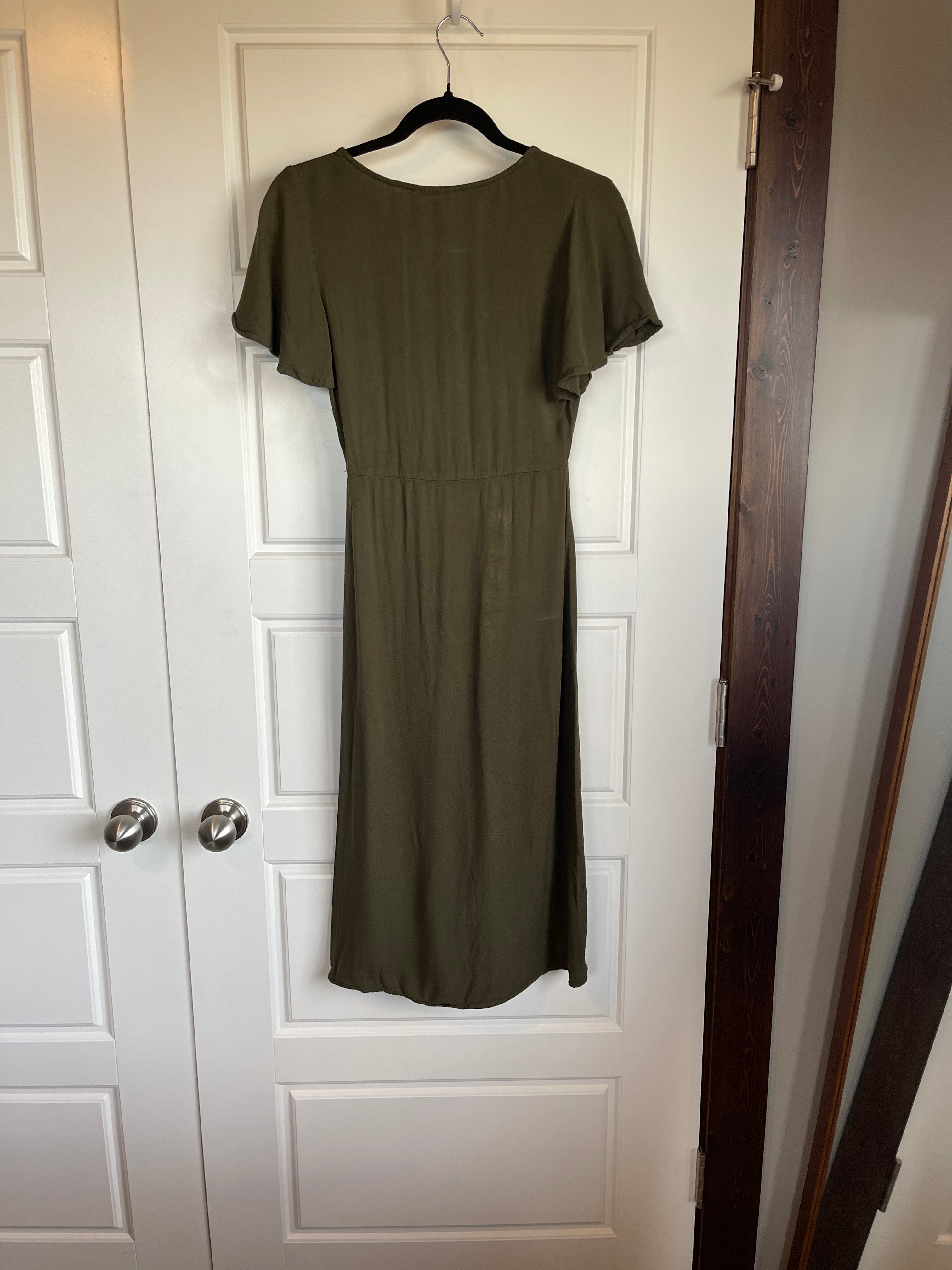 48: Olive Green Cutout Dress