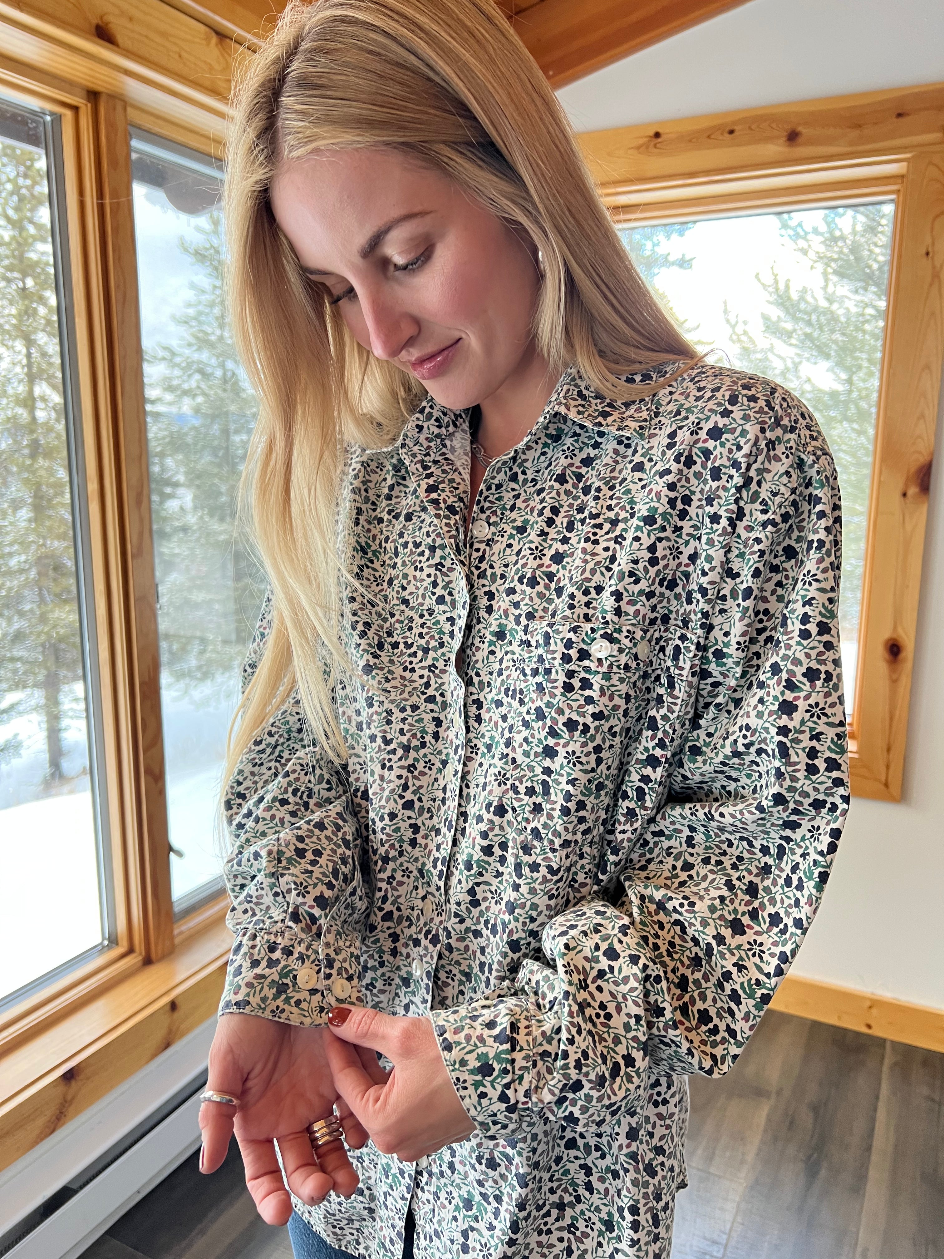 5: Vintage Floral Button Up