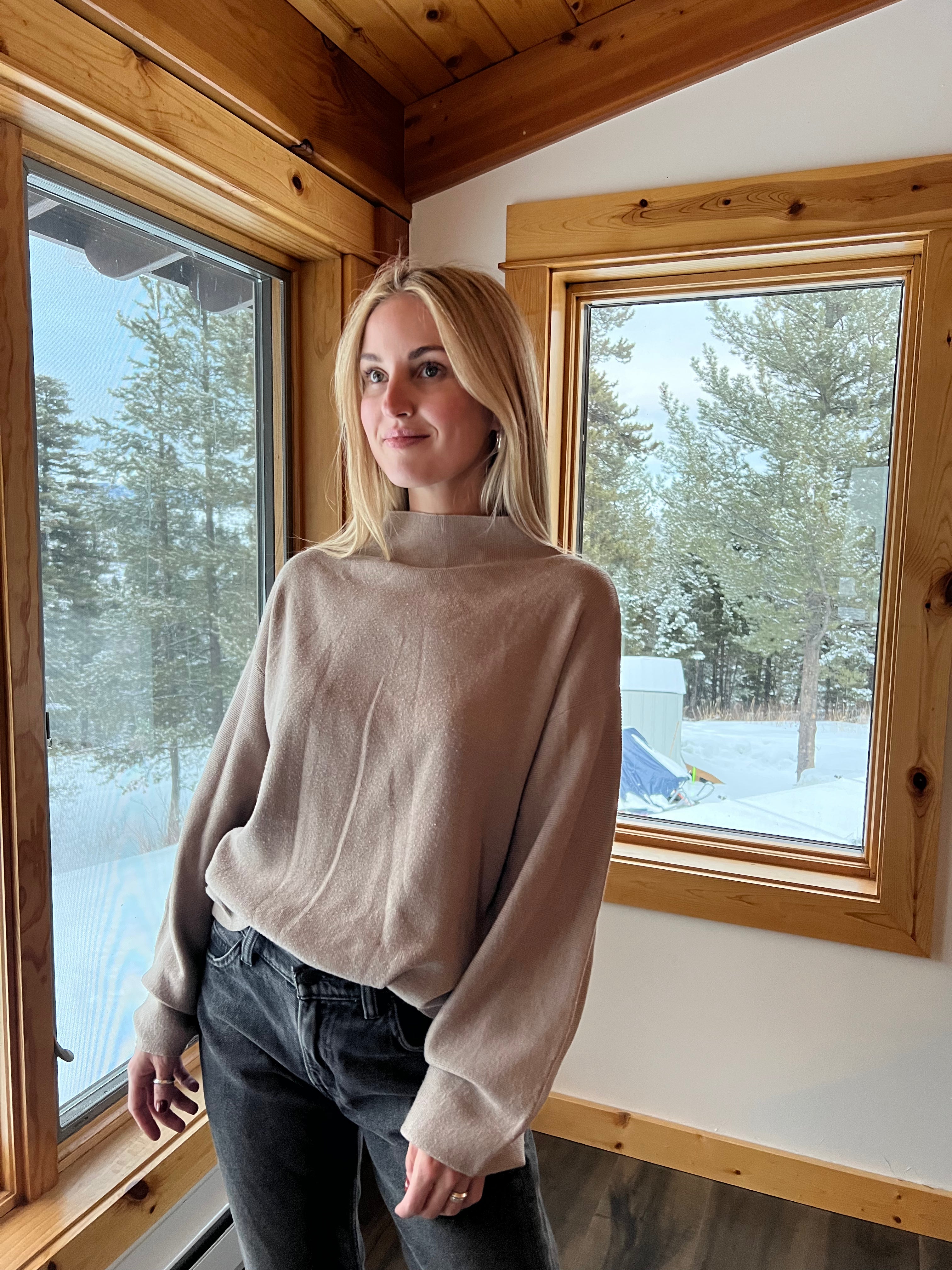 22: Mauve Mockneck Sweater