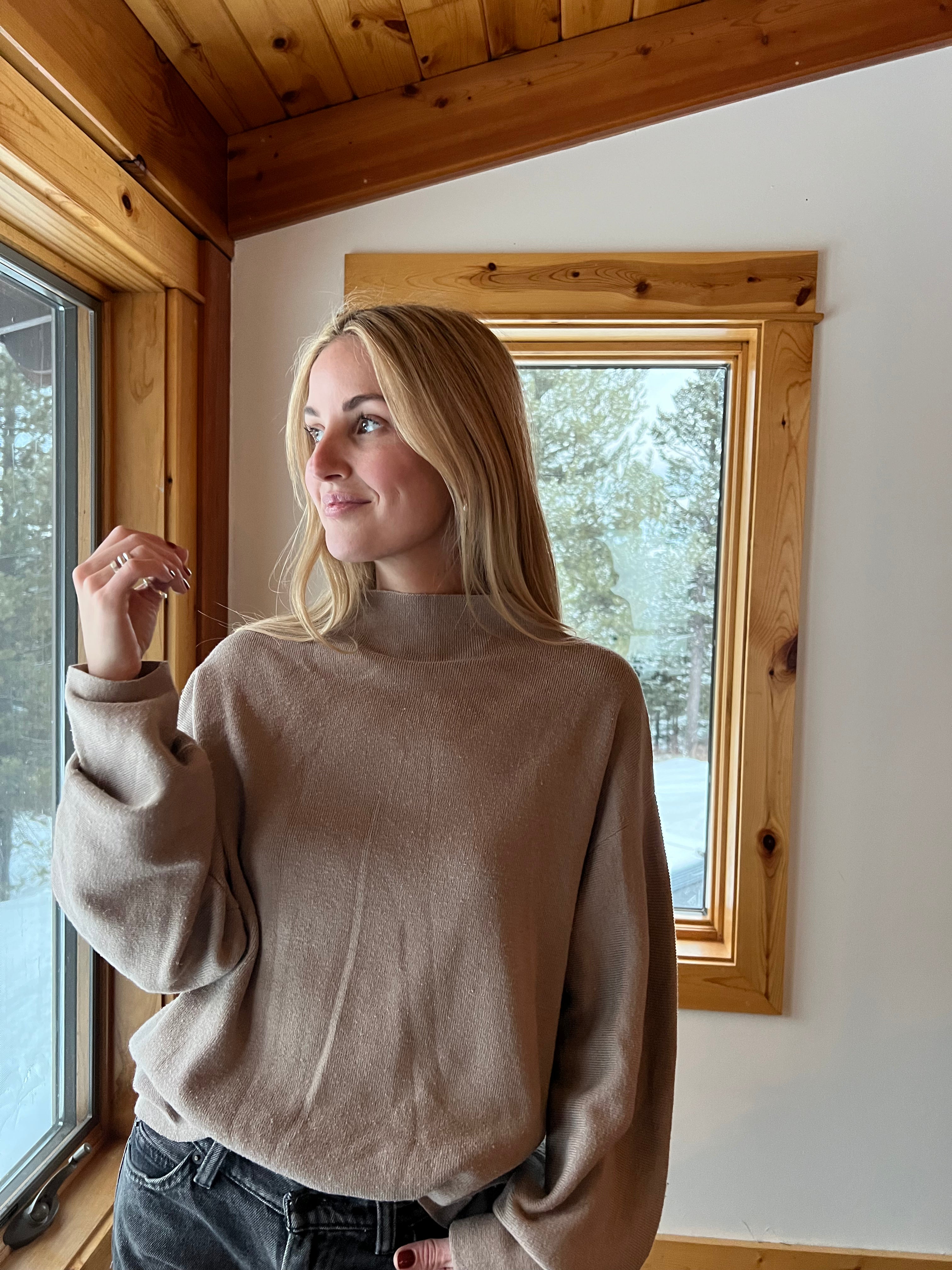 22: Mauve Mockneck Sweater