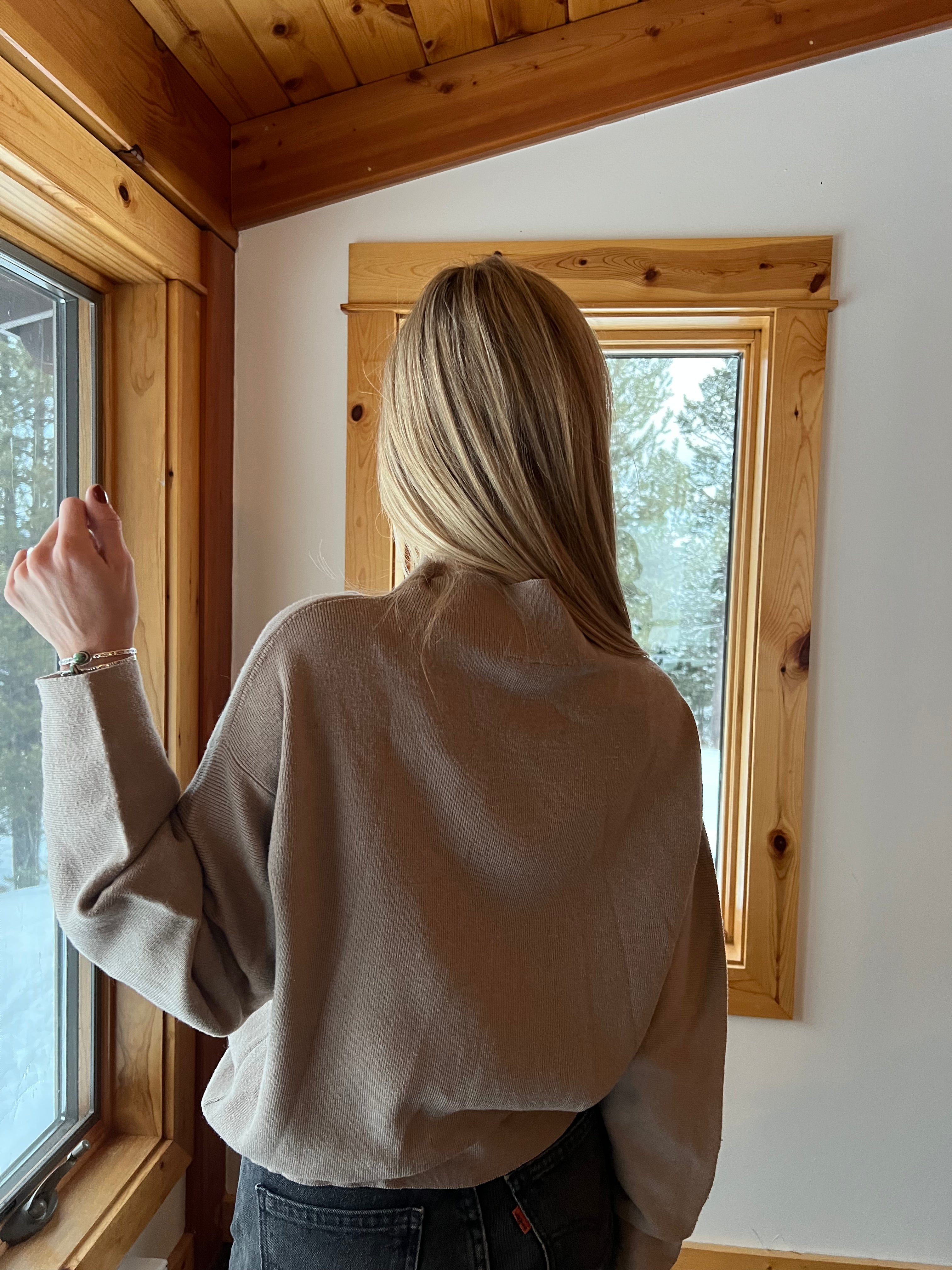 22: Mauve Mockneck Sweater