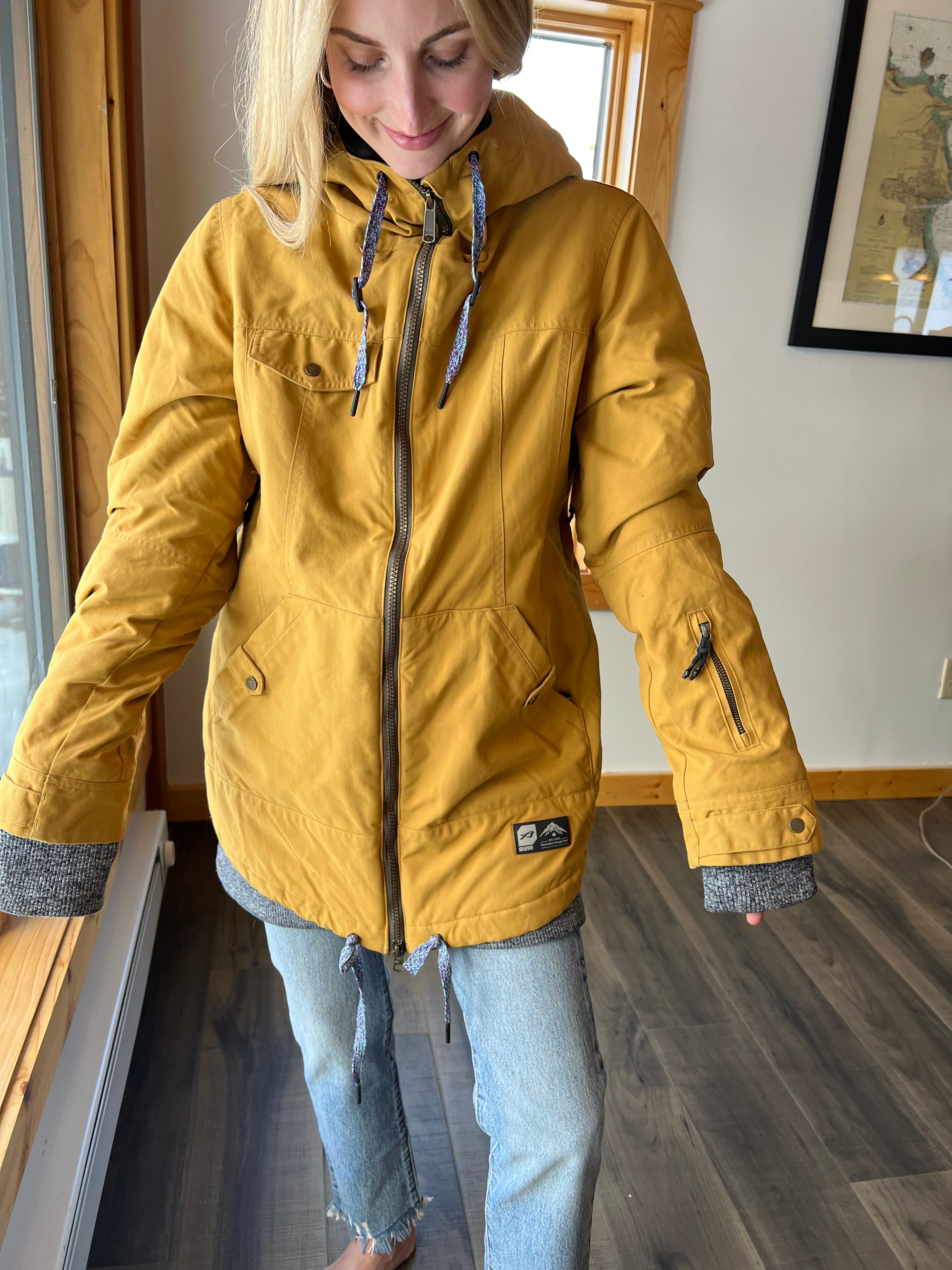 Mustard sales ski jacket