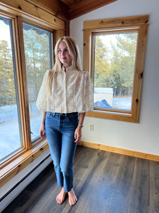 47: Vintage Cream Lace Top