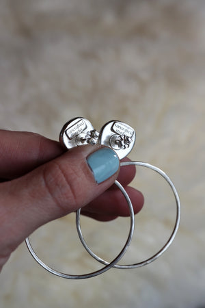 Turquoise Hoops #63