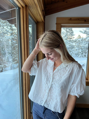 60: Vintage White Blouse
