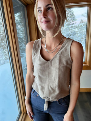 64: Madewell Textured Tie Tank