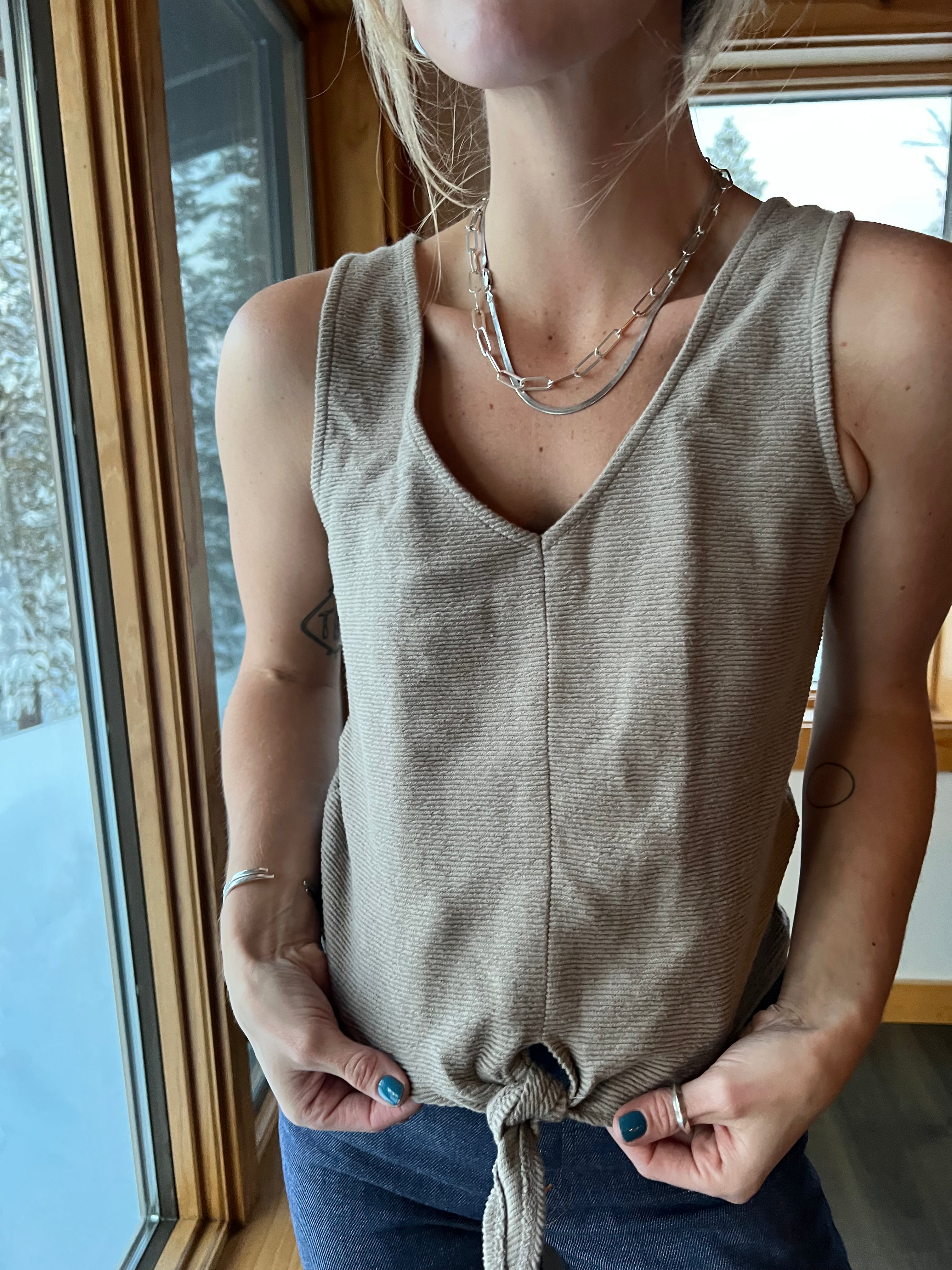 64: Madewell Textured Tie Tank