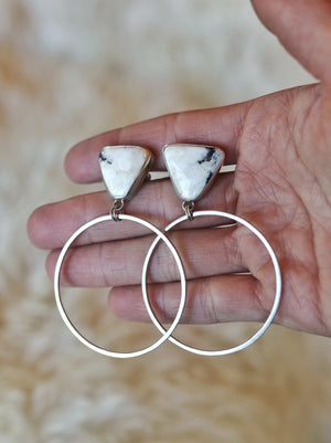 Turquoise Hoops #65