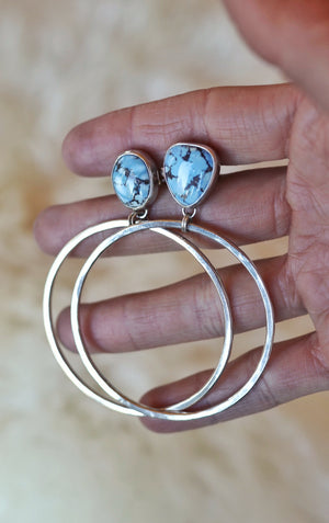Turquoise Hoops #66