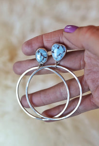 Turquoise Hoops #66