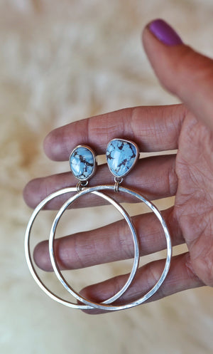 Turquoise Hoops #66