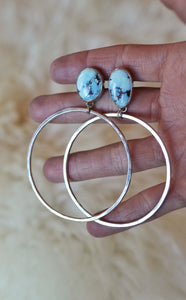 Turquoise Hoops #68