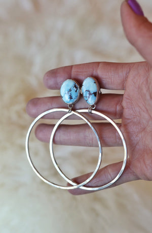 Turquoise Hoops #68