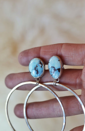 Turquoise Hoops #68
