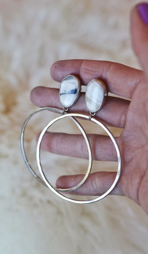 Turquoise Hoops #69