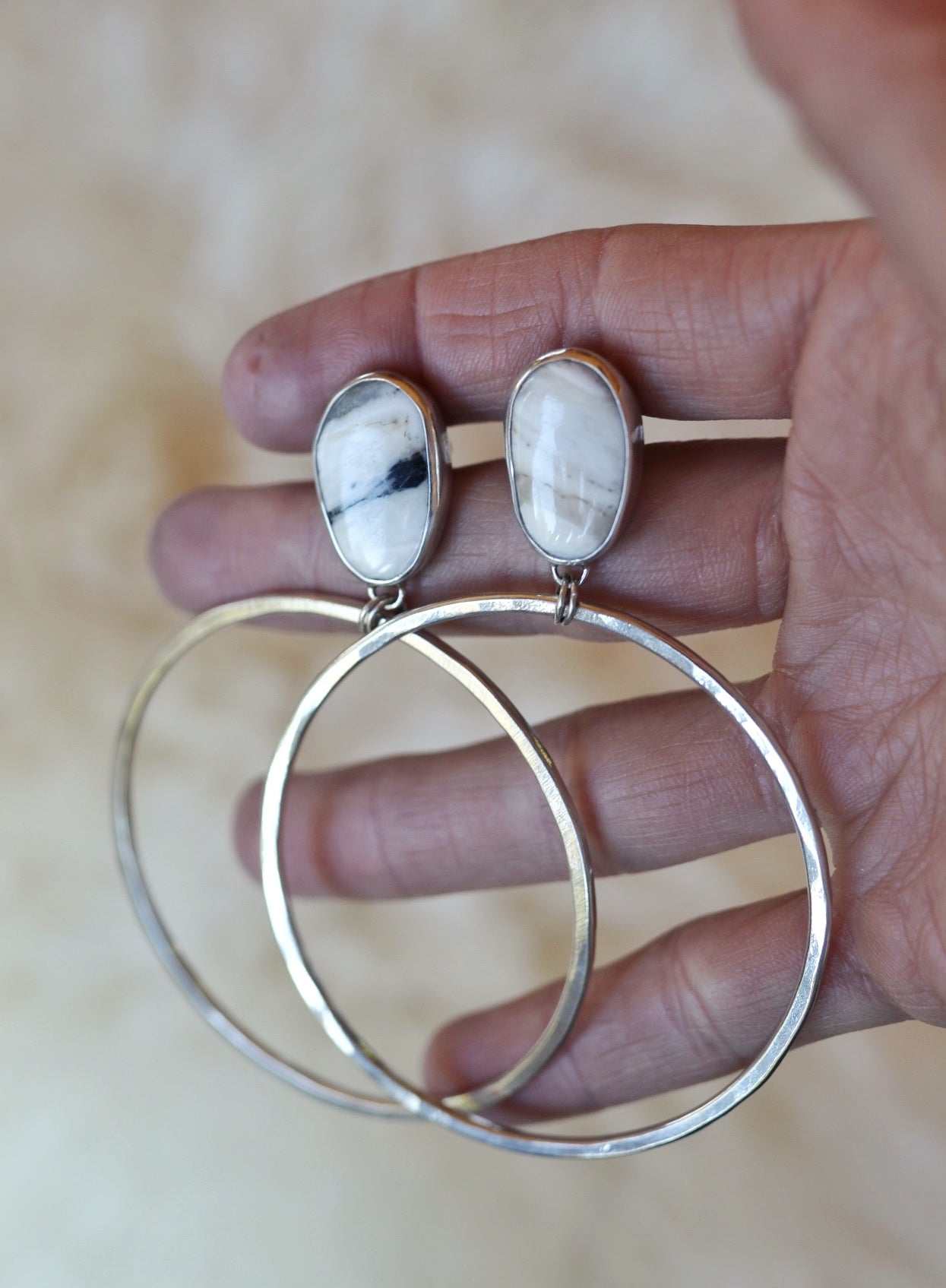 Turquoise Hoops #69