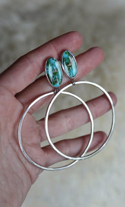 Turquoise Hoops #70