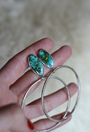 Turquoise Hoops #70