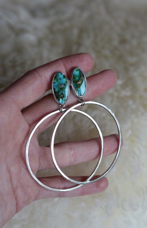 Turquoise Hoops #70