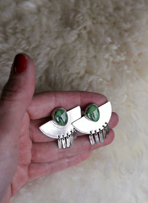 Sterling Silver Fringe Earrings #33